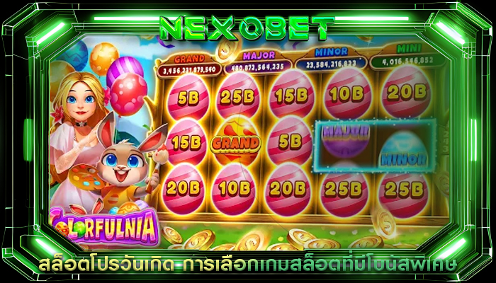สล็อตโปรวันเกิด การเลือกเกมสล็อตที่มีโบนัสพิเศษ